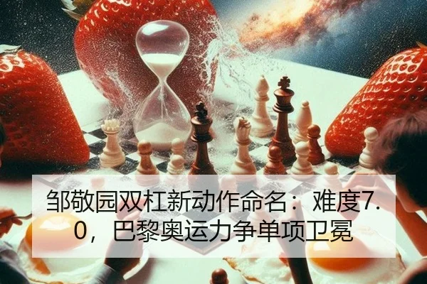 邹敬园双杠新动作命名：难度7.0，巴黎奥运力争单项卫冕 - yaxin